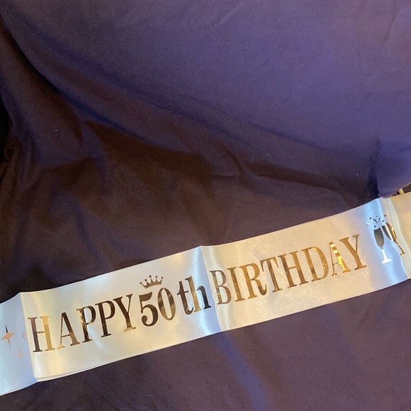 50th Birthday- Tiara, Sash, and cake Topper - Picture 4 of 6